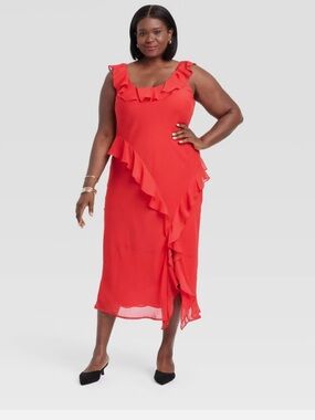 A New Day Women's Ruffle Slip Dress
